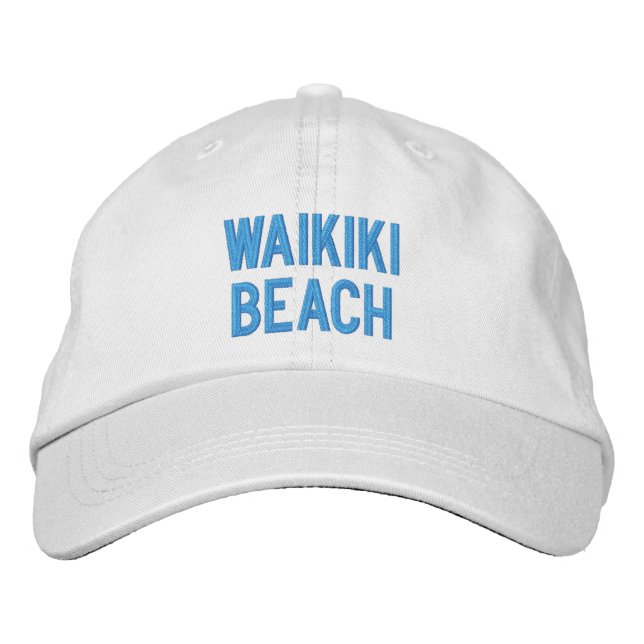 CASQUETTE BRODÉE PLAGE DE WAIKIKI (Devant)