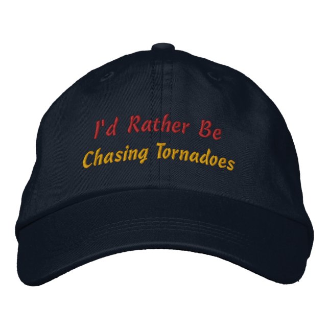 Casquette Brodée Plutôt Chasser Tempête Chasseur Storm Spotter (Devant)