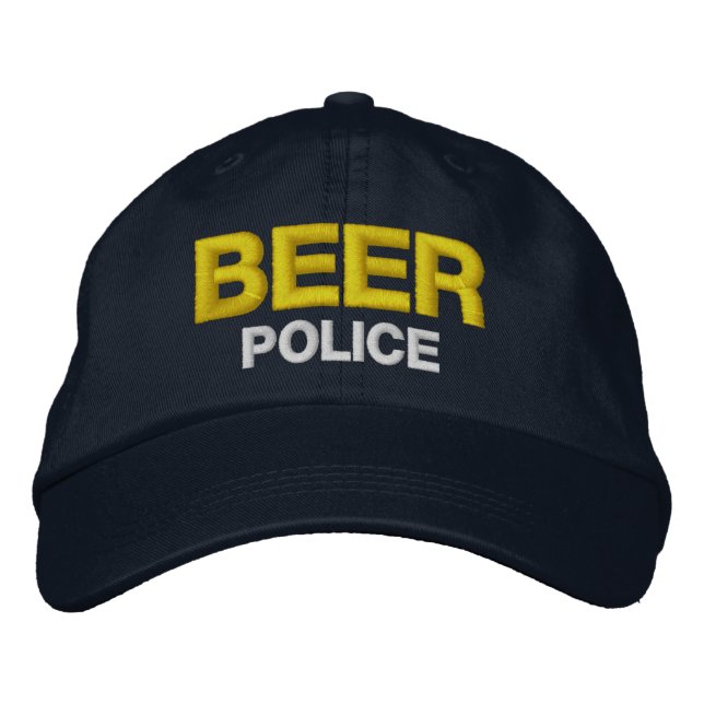 Casquette Brodée POLICE de BIÈRE du golf des hommes drôles de (Devant)