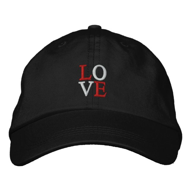 Casquette Brodée Pop Art LOVE (Devant)