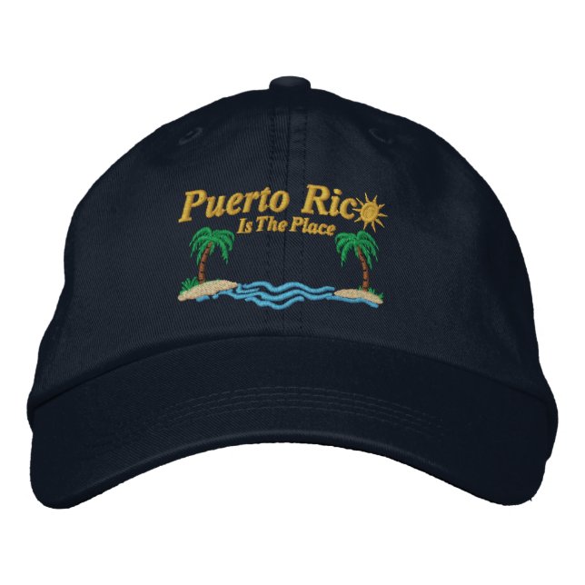 Casquette Brodée Porto Rico Est Le Lieu (Devant)