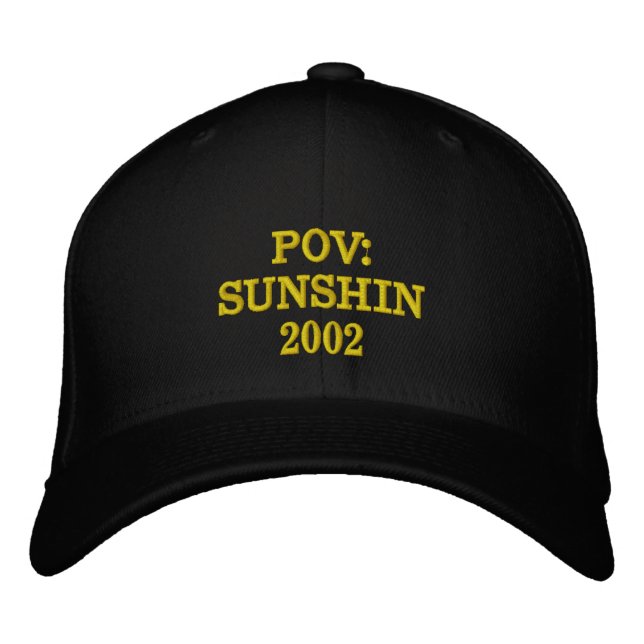 Casquette Brodée POV SUNSHIN 2002 Brodé Noir  (Devant)