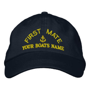Casquette Brodée Premier maté équipage de yacht sur mesure