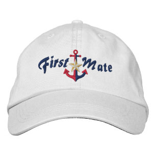 Casquette Brodée Premier Mate Nautical Star Ancre Votre nom
