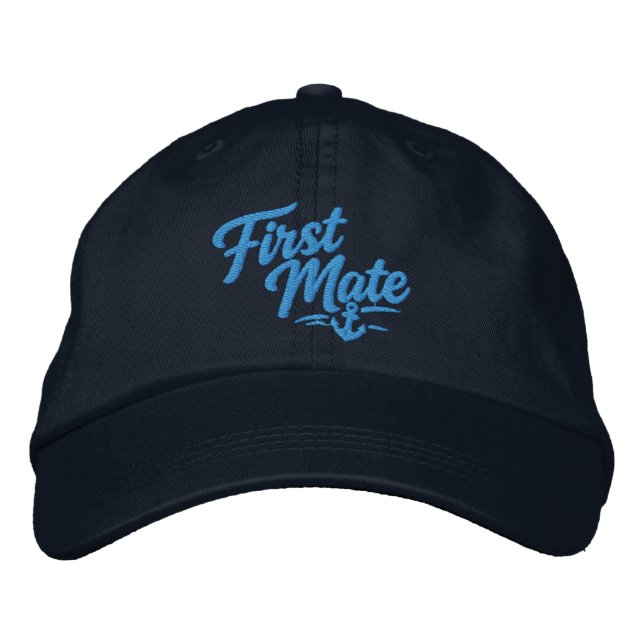 Casquette Brodée Premier Matelot de Bateau Simple Typographie Gras (Devant)