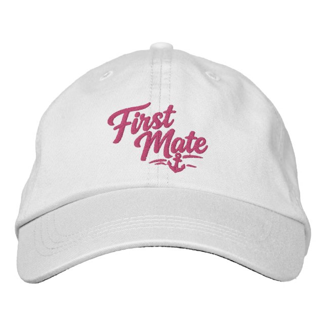 Casquette Brodée Premier Matelot de Bateau Typographie Simple Gras (Devant)