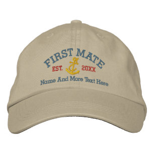 Casquette Brodée Premier Rendez-Vous Avec Ancre Personnalisé