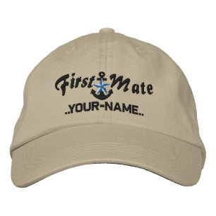 Casquette Brodée Première étoile de matte personnalisée Ancre Noir