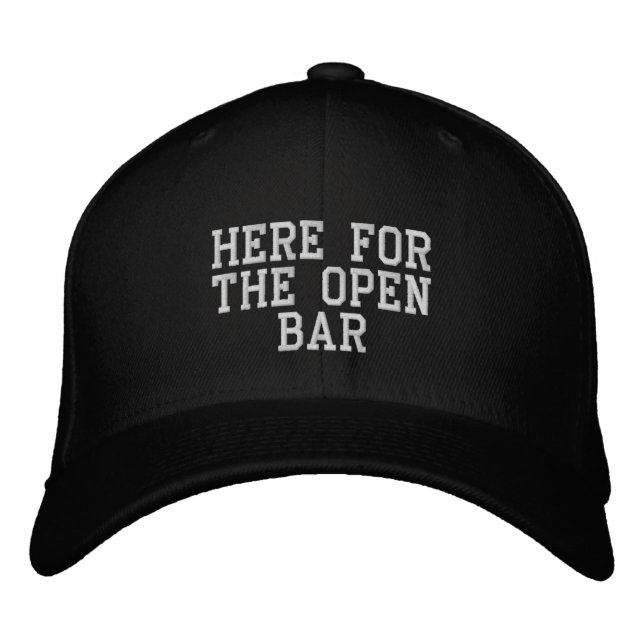 Casquette Brodée 'Présents Pour Le Bar Ouvert' Photographies De Mar (Devant)