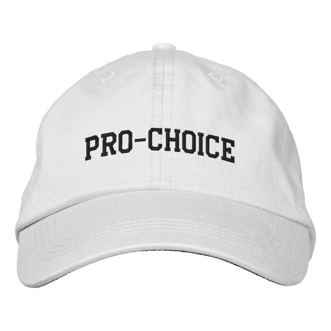 Casquette Brodée Pro Choice noir et blanc droits d'avortement (Devant)