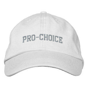Casquette Brodée Pro Choice rose et blanc droits à l'avortement