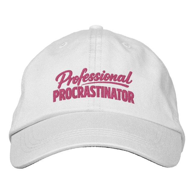 Casquette Brodée Procrastinateur professionnel humour drôle (Devant)