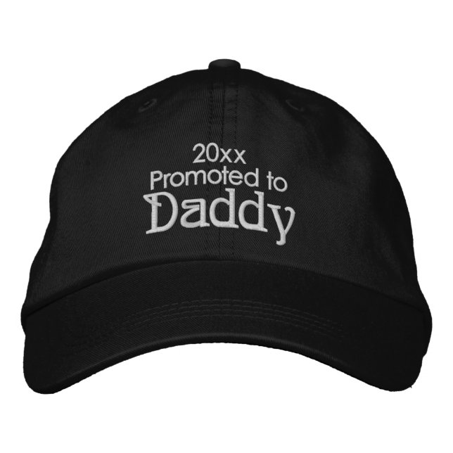 Casquette Brodée Promu Papa Année (Fête des Pères) (Devant)