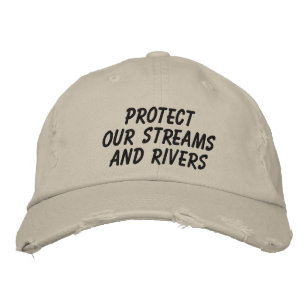 Casquette Brodée "Protégez Nos Flux Et Nos Rivières"