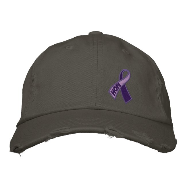 Casquette Brodée Purple Hope Spirit Day Ribbon Sensibilisation (Devant)