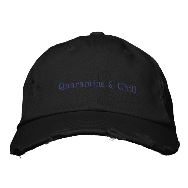 Casquette Brodée Quarantaine & Chill (Devant)