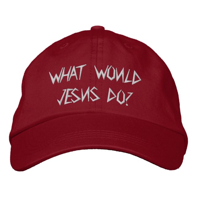 Casquette Brodée Que ferait jésus ? (Devant)