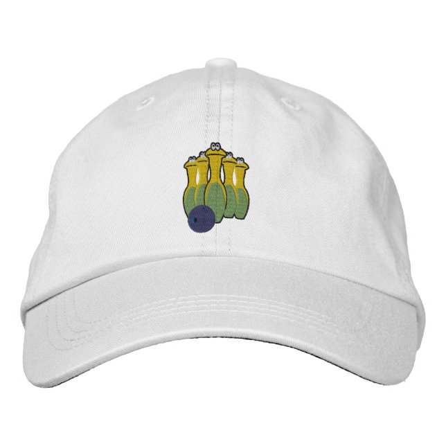 Casquette Brodée Quilles de Bowling Grenouille (Devant)
