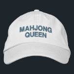 Casquette Brodée Quote de la reine Mahjong amusante personnalisée<br><div class="desc">Montrez votre fierté Mahjong en matière de style avec ce casquette brodé "la reine Mahjong" ! Parfait pour les amateurs de Mahjong et les amateurs de jeux, ce casquette réglable ajoute une touche ludique à votre garde-robe tout en vous gardant cool et confortable. Que vous jouiez à votre club Mahjong...</div>