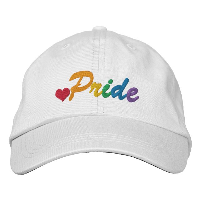 Casquette Brodée Rainbow Pride Gay thème (Devant)