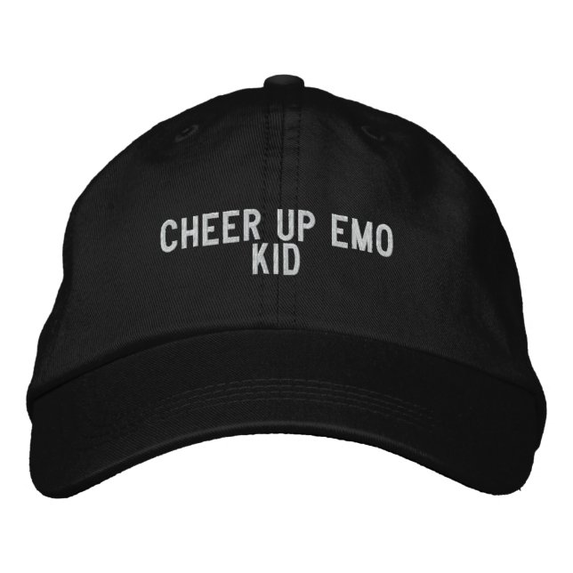 Casquette Brodée réconforter emo gamin (Devant)