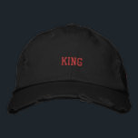 Casquette Brodée Regard Beau Roi Personnalisé Texte Imprimé Hommes<br><div class="desc">Ce casquette brodé KING de District Threads allie style et fonctionnalité. Son tissu en chino survêtu offre un look tendance et usé,  tandis que l'ajustement ajustable assure un confort tout au long de la journée.</div>