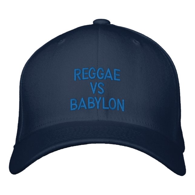Casquette Brodée Reggae vs Babylon - Rastafari Roots Cap (Devant)