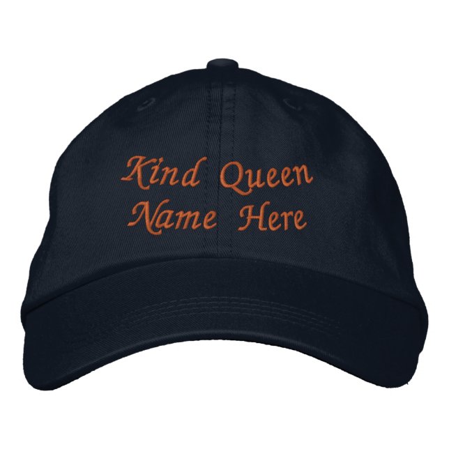 Casquette Brodée Règle de texte personnalisée Queen avec grâce dans (Devant)