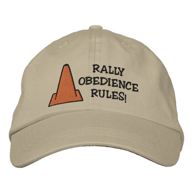 Casquette Brodée Règles d'obéissance au rallye (Devant)
