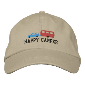 Casquette Brodée Remorque de campeur et voiture Happy Camper