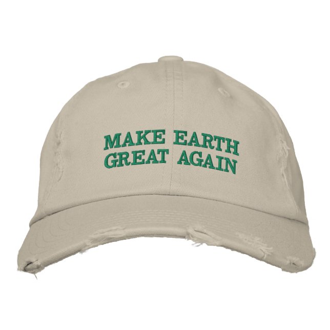 Casquette Brodée Rendez la terre grand (et le vert !) encore (Devant)