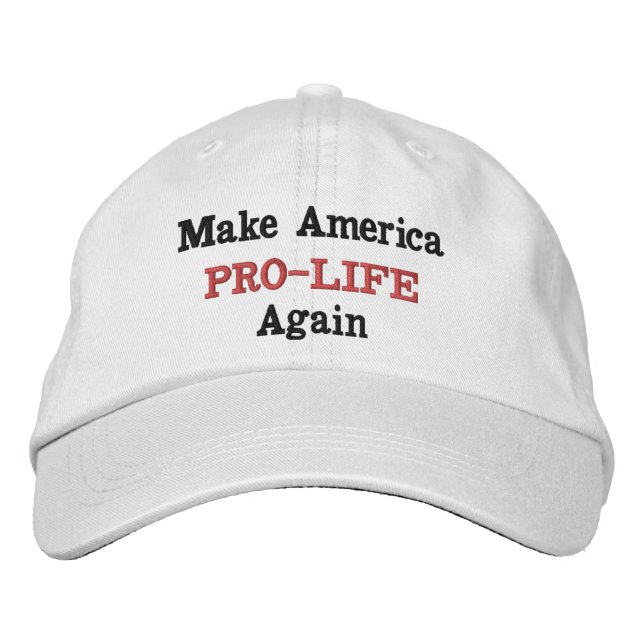 Casquette Brodée Rendre l'Amérique PRO-VIE (Devant)