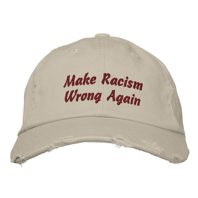 Casquette Brodée Rendre le racisme faux (Devant)