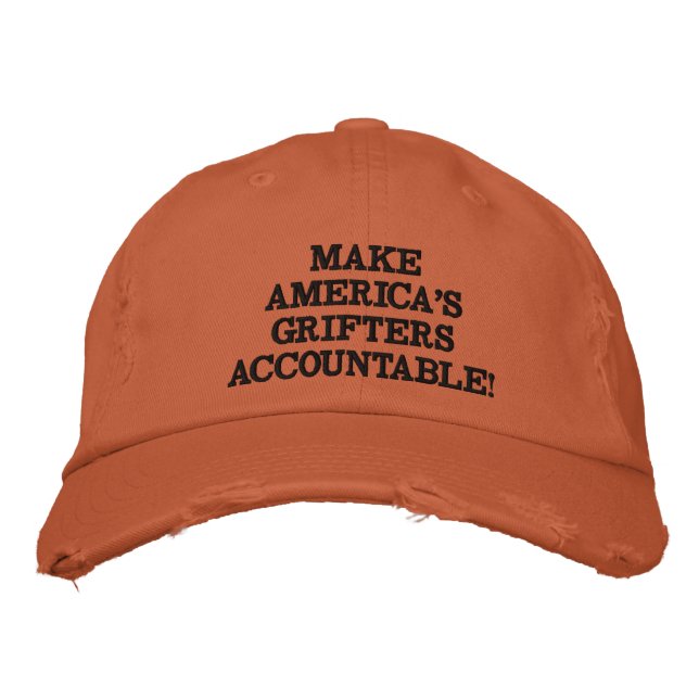 Casquette Brodée Rendre les coupables de l'Amérique responsables -  (Devant)