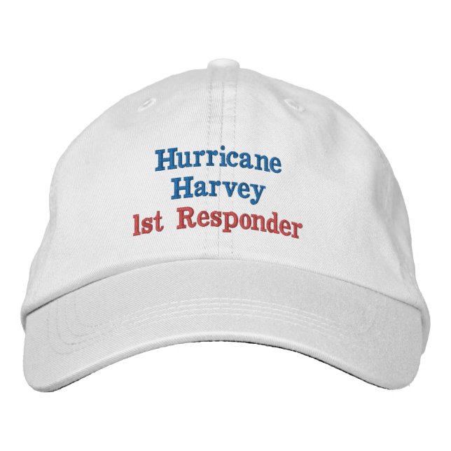 Casquette Brodée Répondeur de Harvey d'ouragan ęr (Devant)
