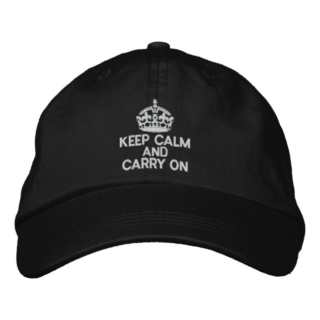 Casquette Brodée Restez Calme Et Continuez À La Mode (Devant)