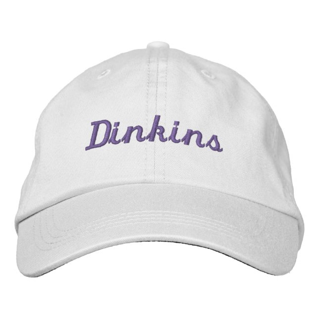 Casquette Brodée Réunion familiale en blanc et violet : (Devant)