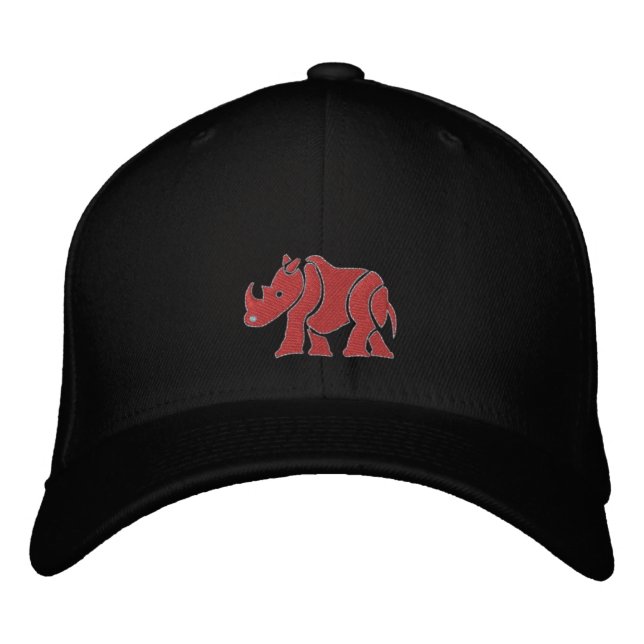 Casquette Brodée Rhino rouge (Devant)