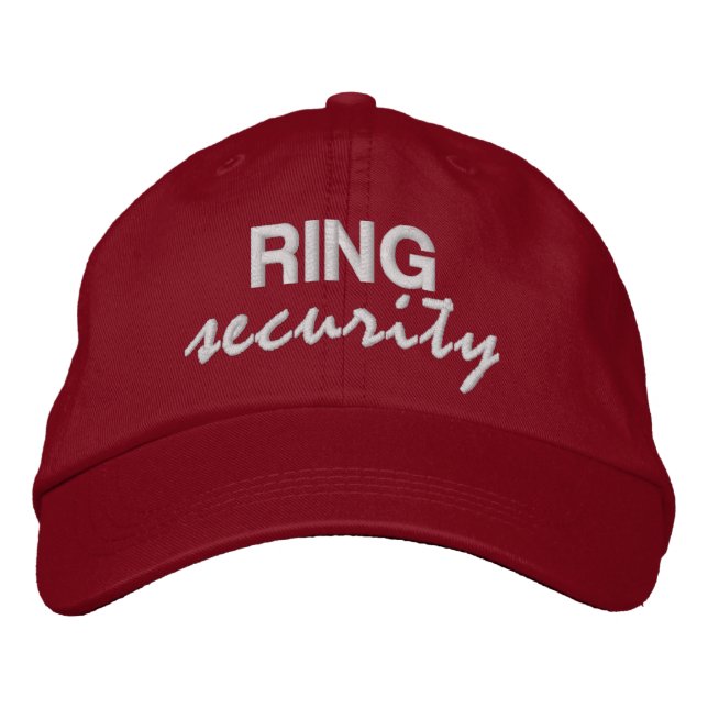 Casquette Brodée RING security fun novelty script ring bearer (Devant)