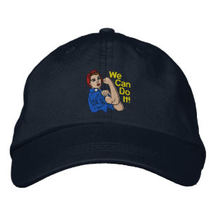 Casquette Brodée Rosie La Broderie De Style Rétro Riveter