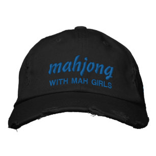 Casquette Brodée Royal and Blue Threads Mahjong avec Mah Girls