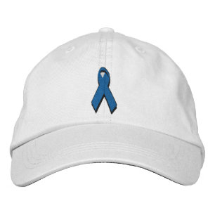 Casquette Brodée ruban de sensibilisation bleu