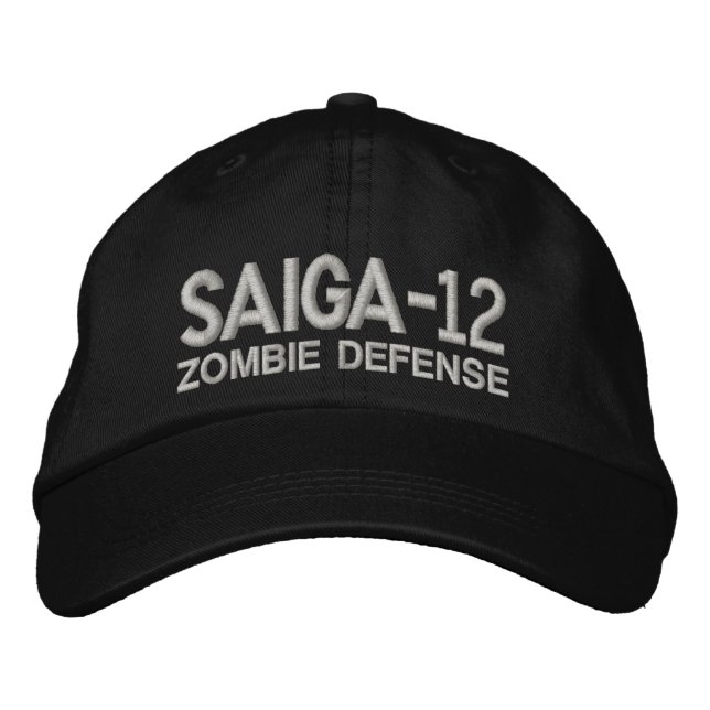 Casquette Brodée Saiga 12 - Zombie Défense (Devant)