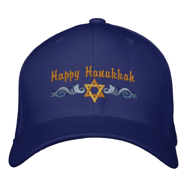 Casquette Brodée Salutation Hanoukka (Devant)