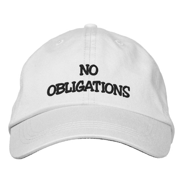 Casquette Brodée Sans obligations (Devant)