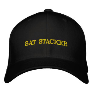 Casquette Brodée Sat Stacker Hodl Tight Bitcoin Crypto Texte Jaune