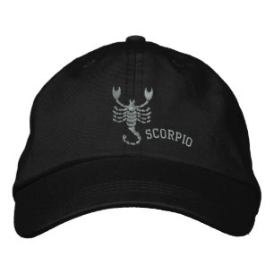 Casquette Brodée Scorpio Zodiac Sign Embroidered October 23 -Nov 21