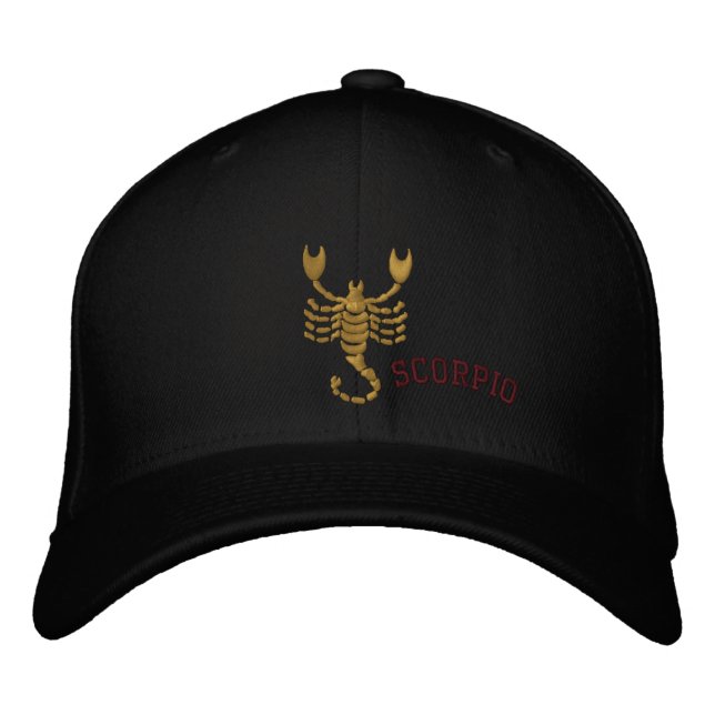Casquette Brodée Scorpio Zodiac Sign Embroidered October 23 -Nov 21 (Devant)