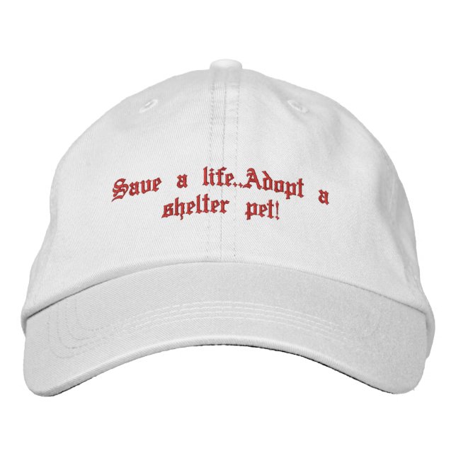 Casquette Brodée Secours aux animaux (Devant)