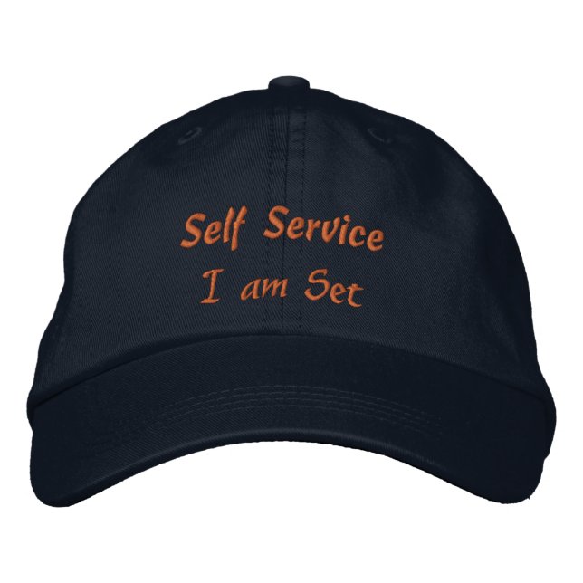 Casquette Brodée Self-Service Je suis défini Texte Élégant Habilita (Devant)